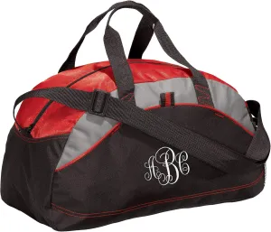 Custom Sport Duffel Bag for Men Women (Contrast Medium) - Add Your Monogram - Personalized Weekender Bag for Gym, Overnight, Travel