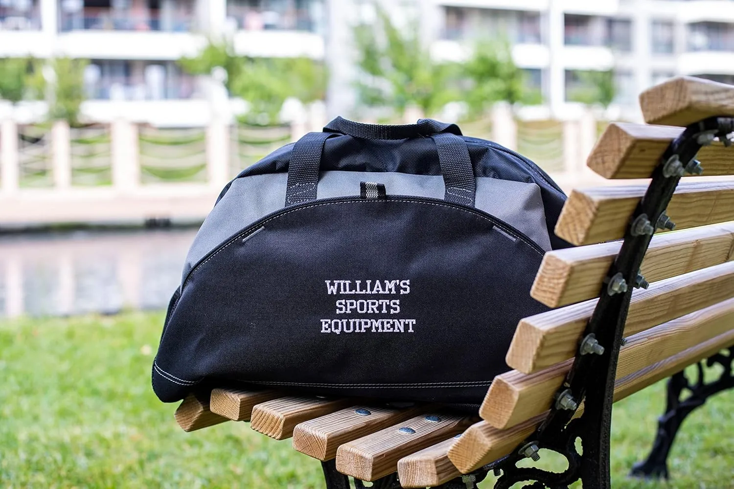 Custom Sport Duffel Bag for Men Women (Contrast Medium) - Add Your Monogram - Personalized Weekender Bag for Gym, Overnight, Travel