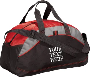 Custom Sport Duffel Bag for Men Women (Contrast Medium) - Add Your Name - Personalized Weekender Bag for Gym, Overnight, Travel