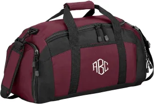 Custom Sport Duffel Bag for Men Women (Gym Bag) - Add Your Monogram - Personalized Weekender Bag for Overnight, Gym, Travel