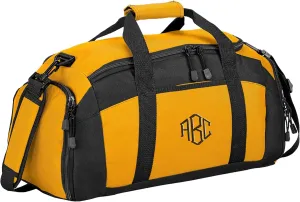 Custom Sport Duffel Bag for Men Women (Gym Bag) - Add Your Monogram - Personalized Weekender Bag for Overnight, Gym, Travel