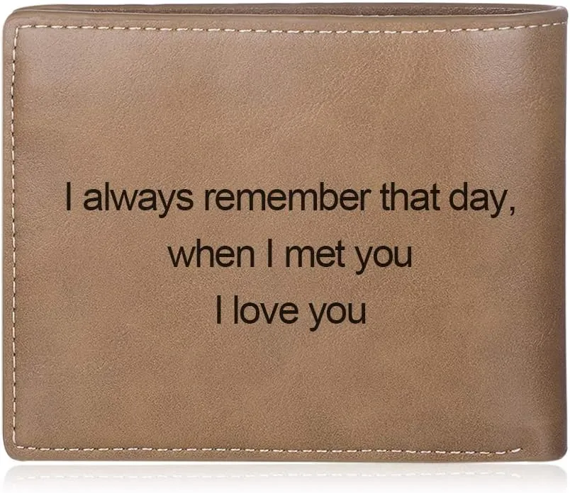 Custom Wallets for Men Personalized Photo Wallets for Mens Engraved Wallets Personalized Gifts for Men Dad Husband Son (Style 3)