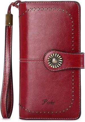 Custom Wristlet Wallet,Personalized Engraved Name Wallets with RFID Blocking Clutch Purse Credit Card Holder with Zipper Pocket for Women(Burgundy 02)