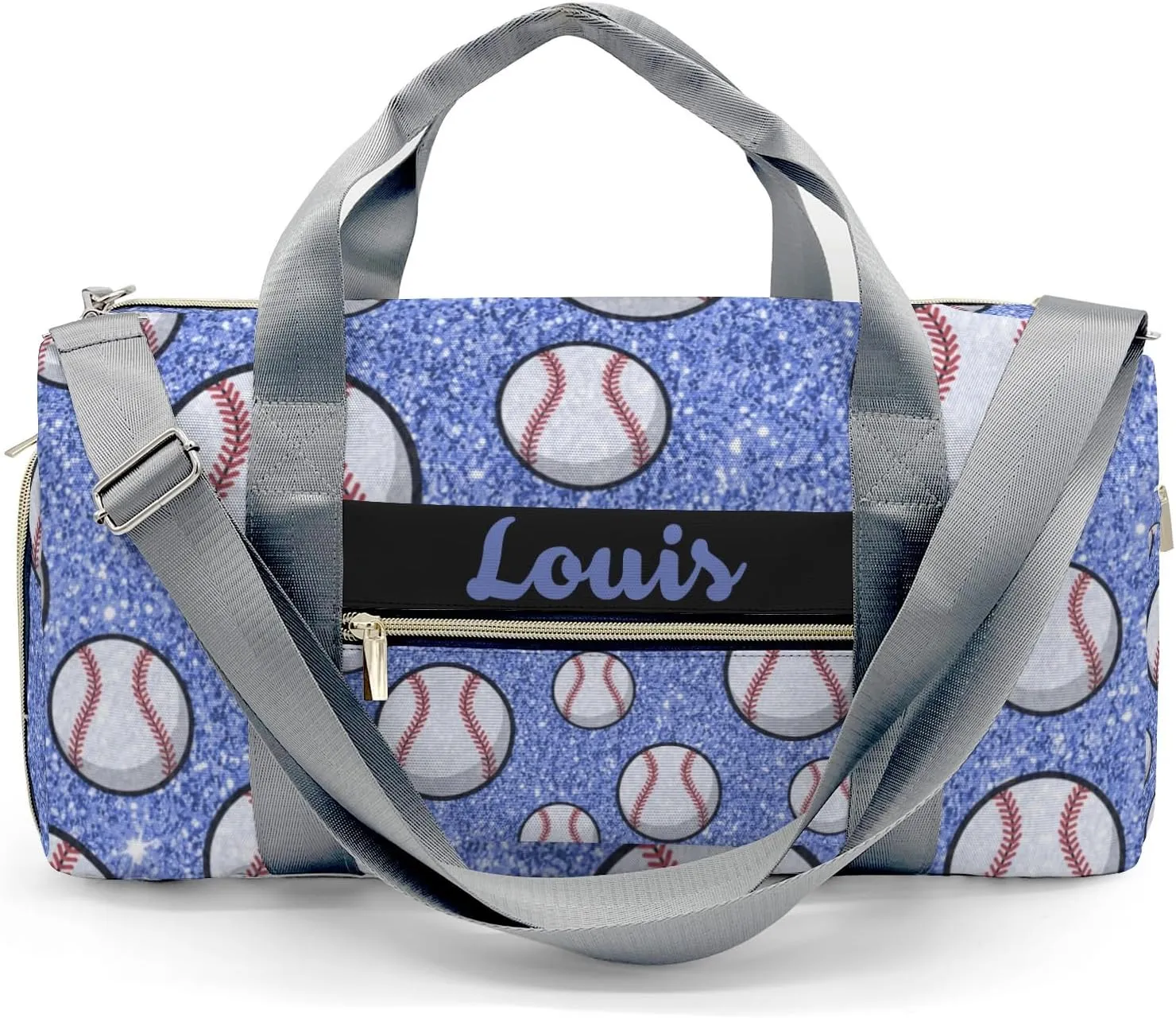 Custon Name Sport Baseball Blue Gym Sport Yoga Duffel Bag Sport Player Travel Bag,Sport Gym Bag Gift