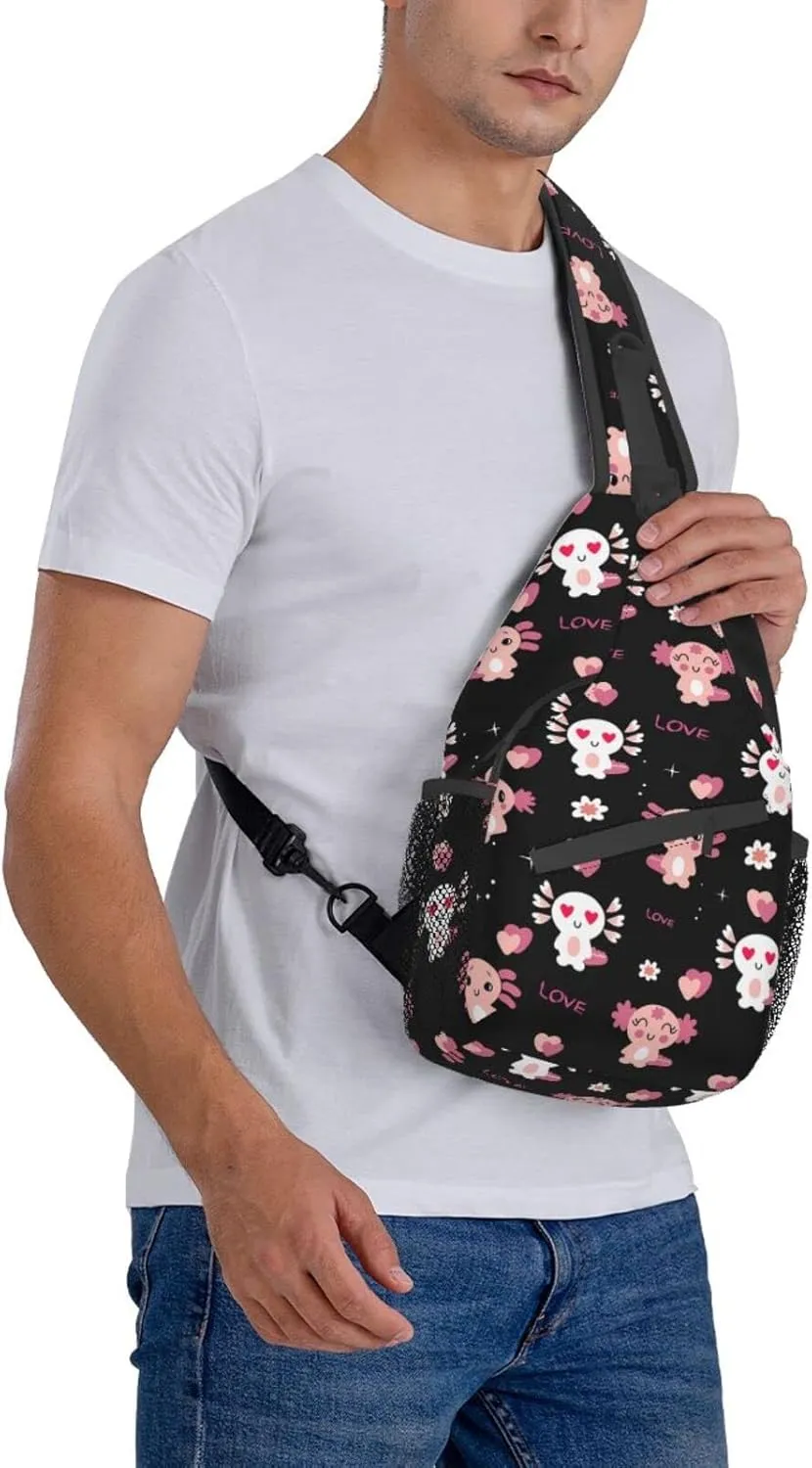 Cute Animal Sling Bag Crossbody Backpack Hiking Travel Daypack Chest Bag Lightweight Shoulder Bag For Women Men