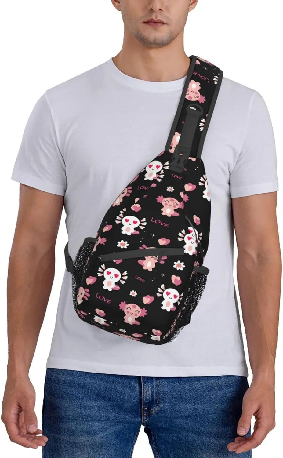 Cute Animal Sling Bag Crossbody Backpack Hiking Travel Daypack Chest Bag Lightweight Shoulder Bag For Women Men