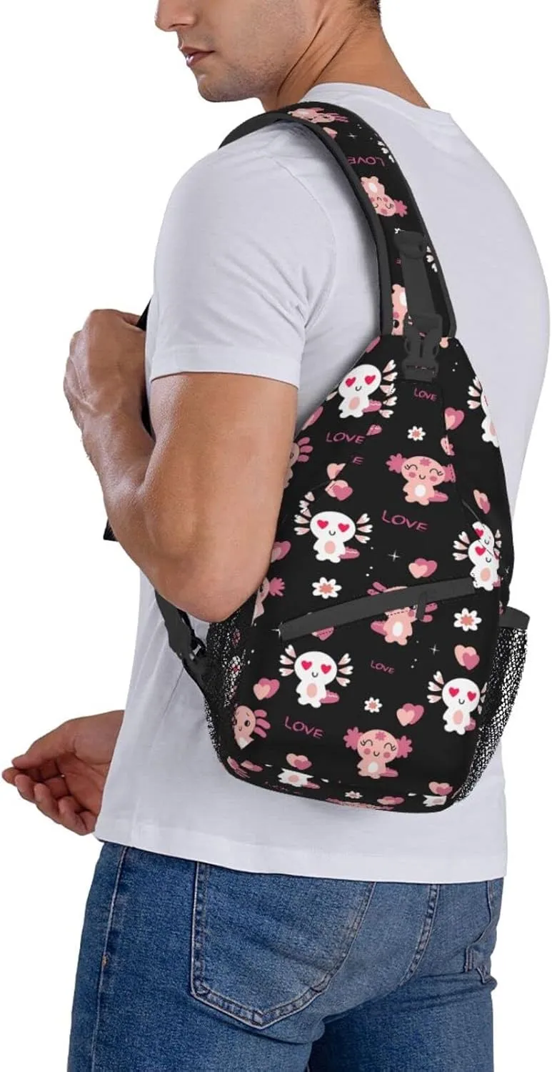 Cute Animal Sling Bag Crossbody Backpack Hiking Travel Daypack Chest Bag Lightweight Shoulder Bag For Women Men