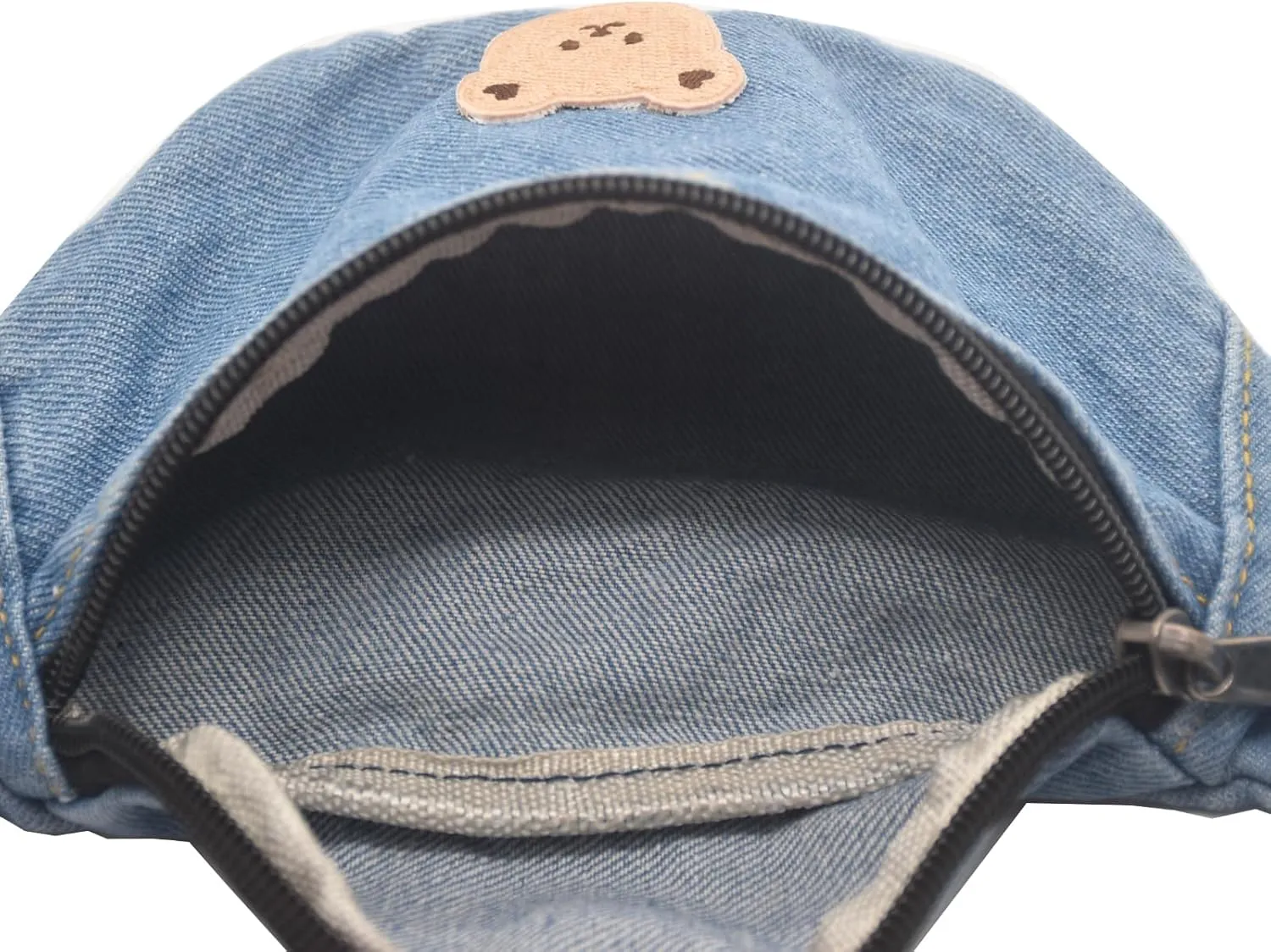 Cute Bear Kids Fanny Pack Waist Bag Small Denim Belt Bag Crossbody Purse for Toddler Girls Boys