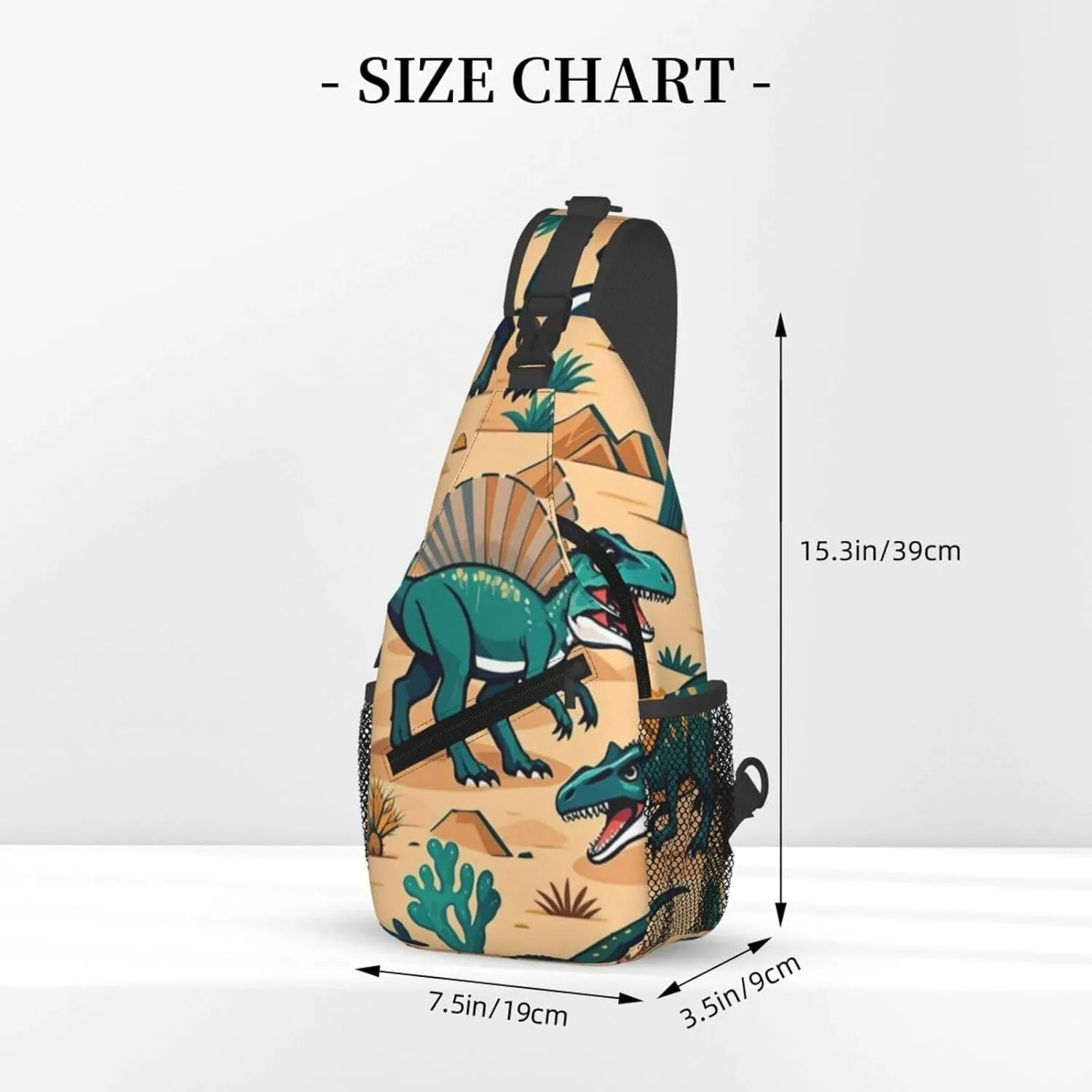 Cute Cartoon Dinosaur Winter Snowman Crossbody Bags Cross Chest Bag Adjustable Sling Backpack for Women Men