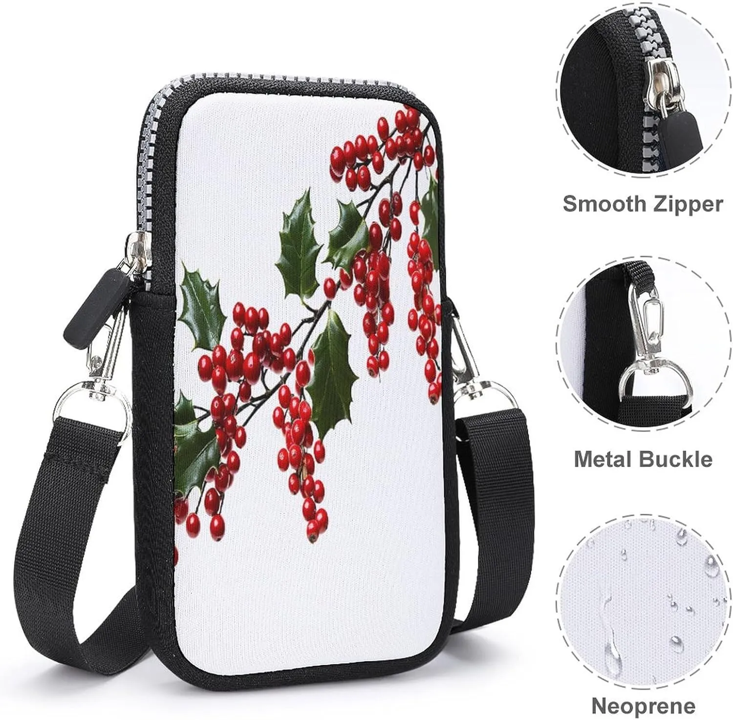 Cute Funny Grey Cats Pattern Small Crossbody Bag for Women,Lightweight Mini Shoulder Bag Wallet Cell Phone Purse For Running,Travel,Commuting