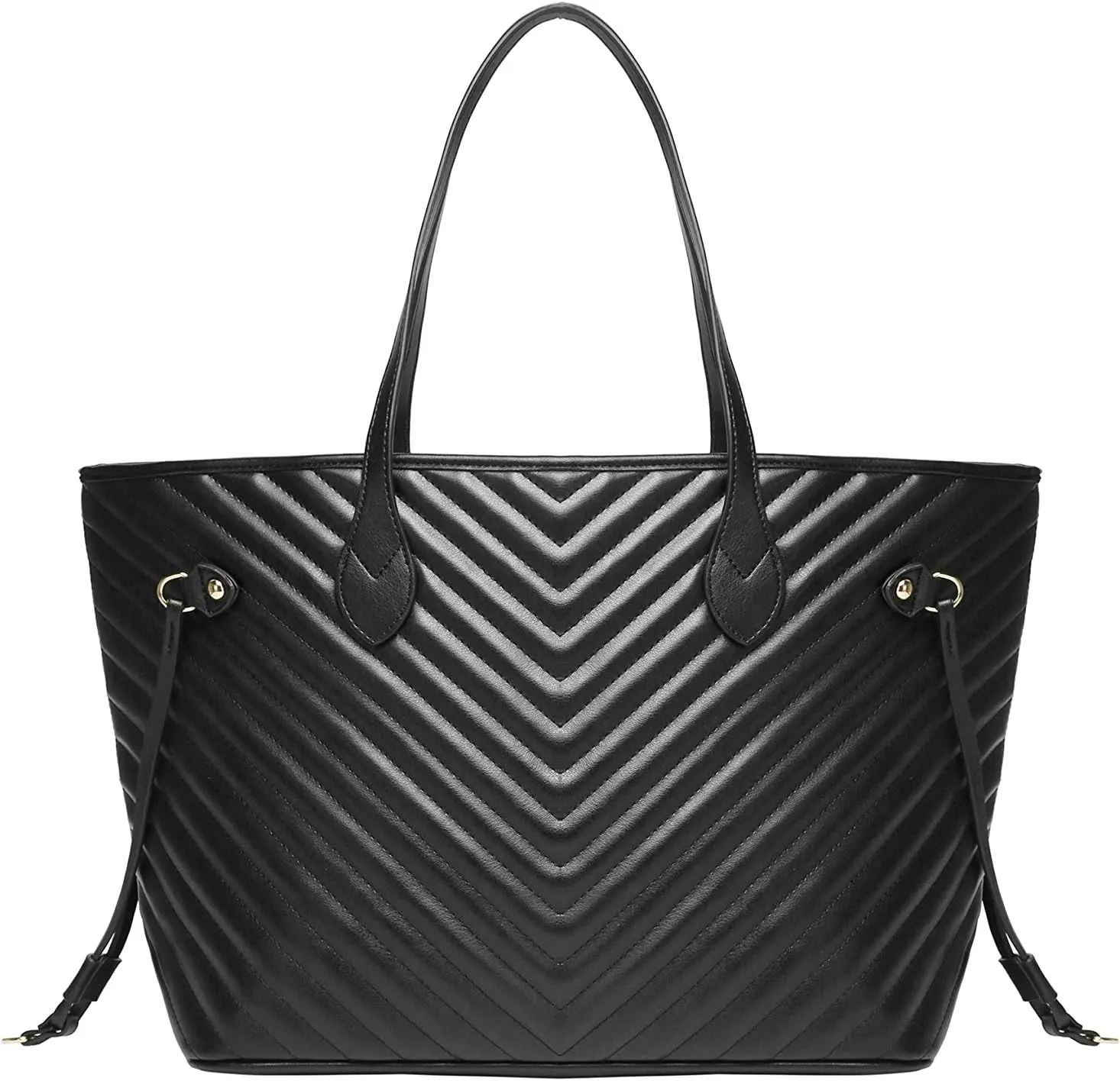 Daisy Rose Tote Shoulder Travel Bag & Matching Clutch PU Vegan Leather