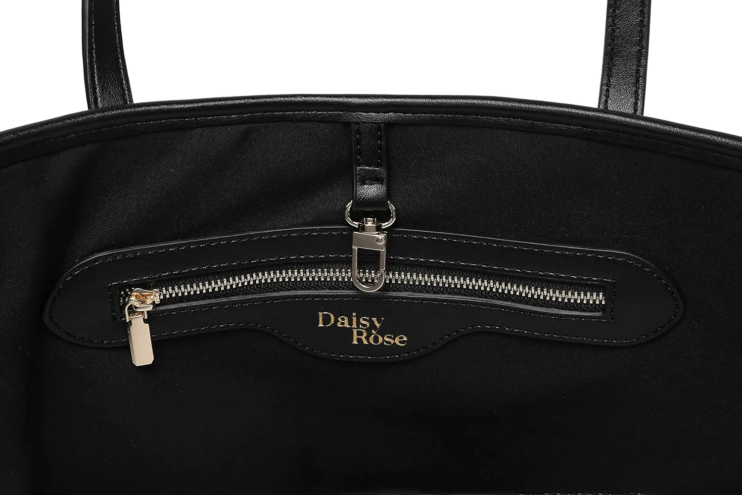 Daisy Rose Tote Shoulder Travel Bag & Matching Clutch PU Vegan Leather