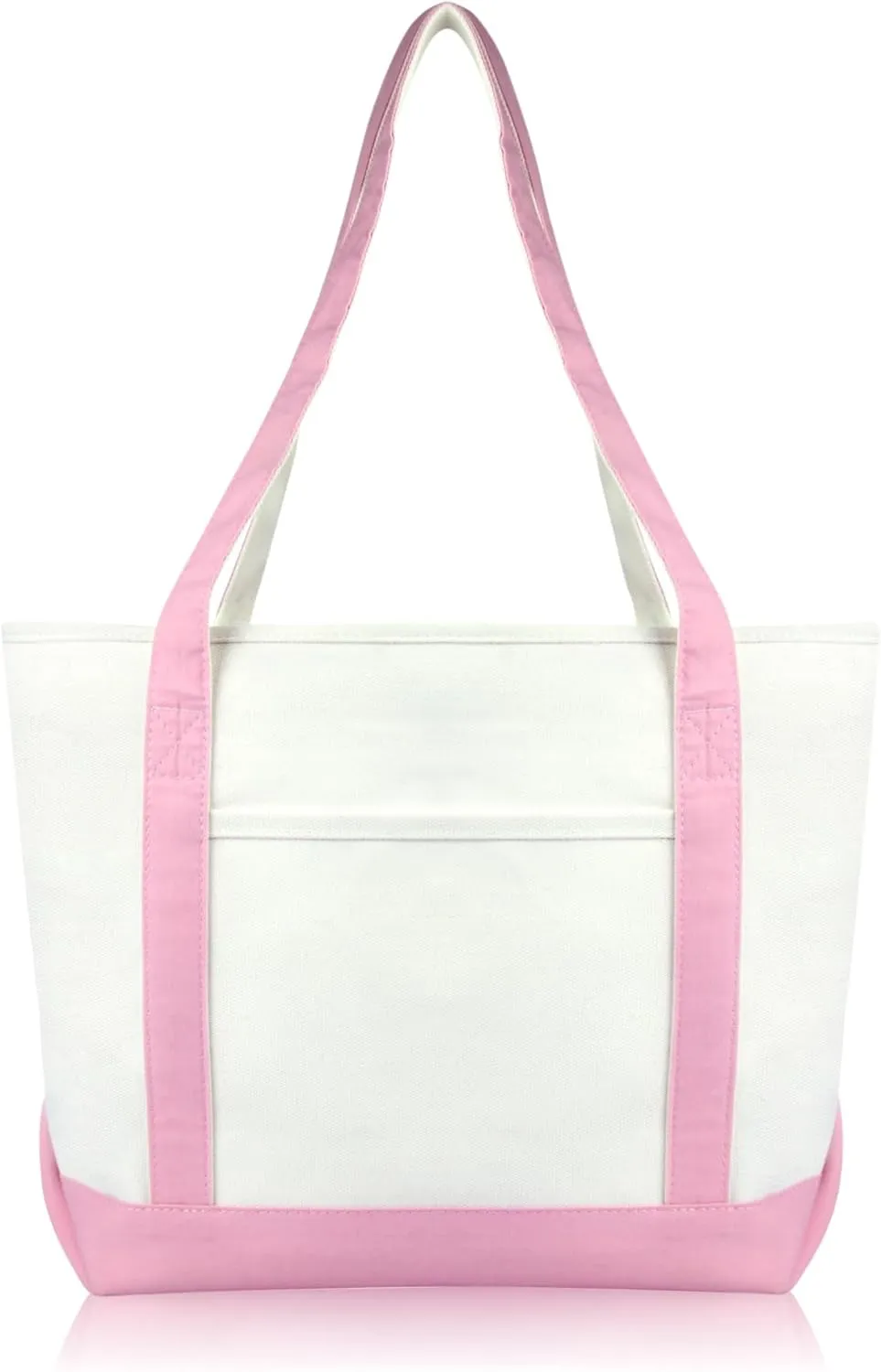 DALIX Daily Shoulder Tote Bag Premium Cotton in Pink