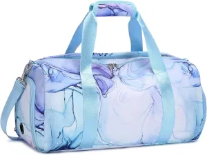 Dance Bag for Girls Sports Duffle Bags Weekender Overnight Sleepover Bag for Girls Water Resistant Gym Bag with Shoes Compartment Wet Pocket