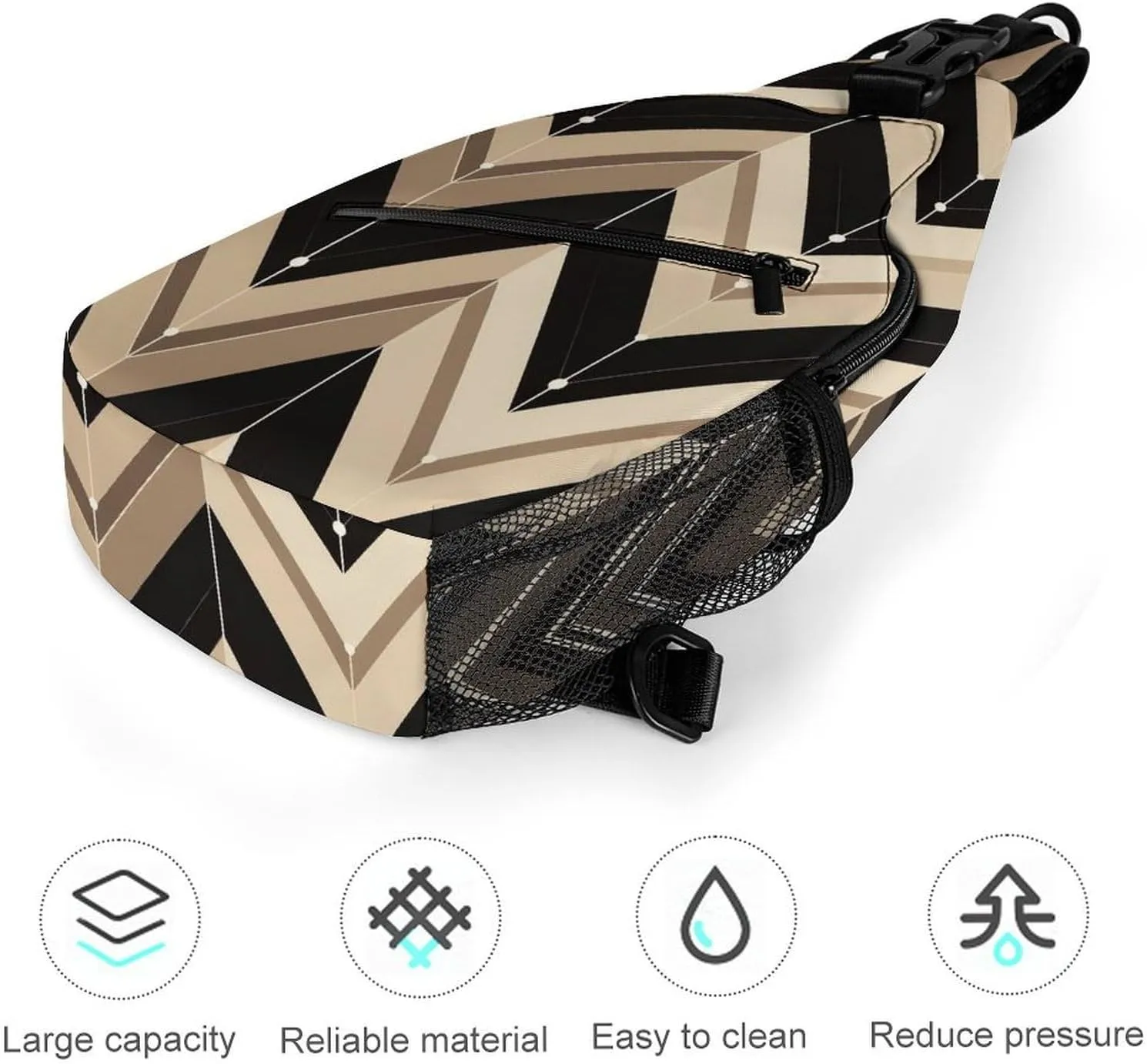 Dark And Light Colors Crossbody Bag, Sling Bag, Sling Backpack, Belt Bags for Travel Outdoors Hiking