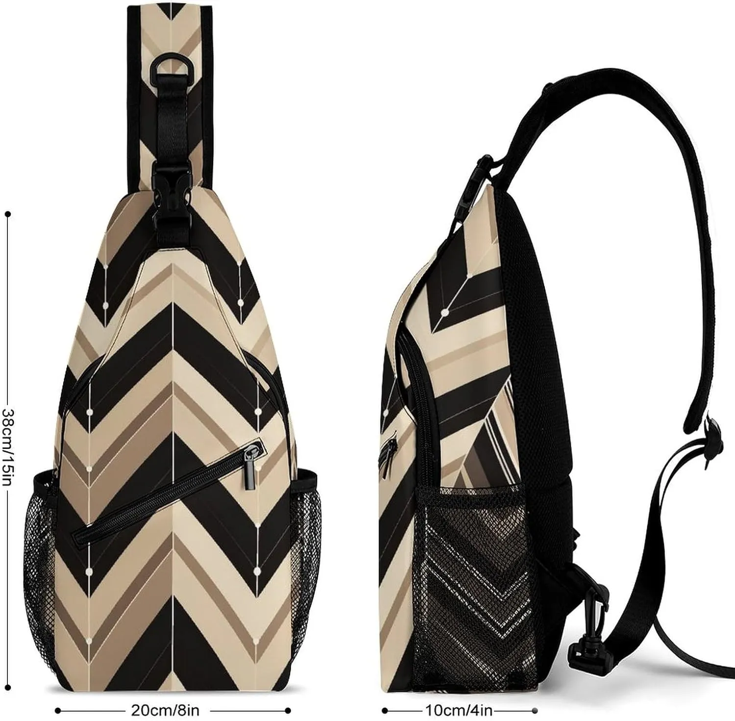 Dark And Light Colors Crossbody Bag, Sling Bag, Sling Backpack, Belt Bags for Travel Outdoors Hiking