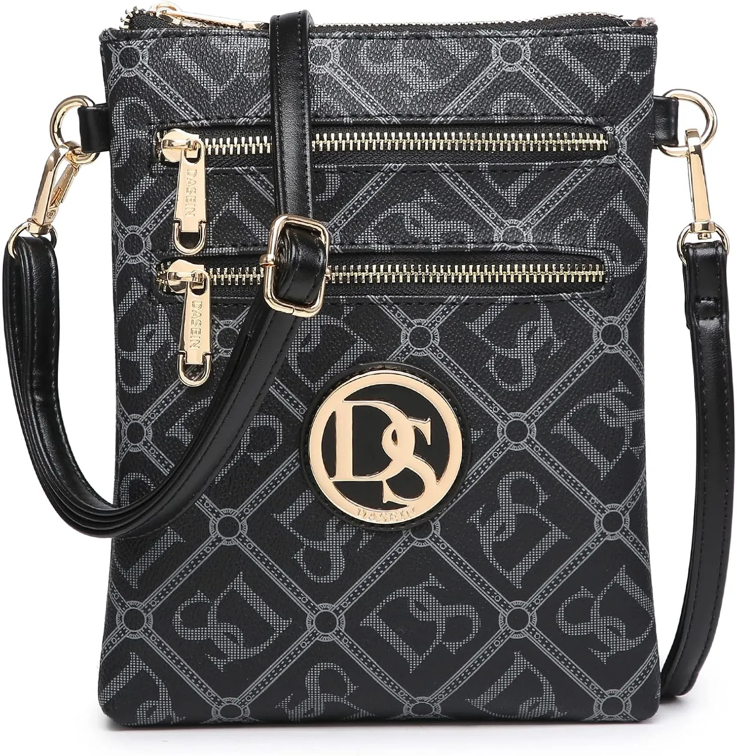 Dasein Women Small Crossbody Bag Lightweight Shoulder Purses Multi Zipper Pockets Phone Purse Handbag