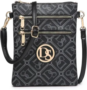 Dasein Women Small Crossbody Bag Lightweight Shoulder Purses Multi Zipper Pockets Phone Purse Handbag