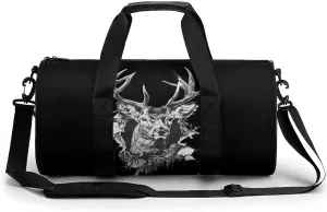 Deer Artwork Wall Travel Duffel Bag Gym Bags Sports Tote Shoulder Weekender Handbag for Men Women