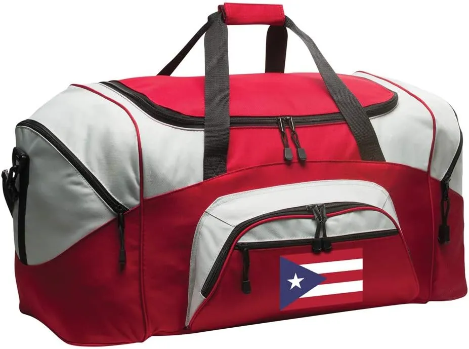 DELUXE Puerto Rico Flag Suitcase Duffel Bag or LARGE Puerto Rico Gym Bag Gear