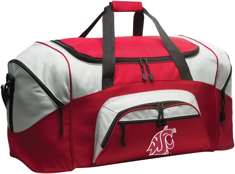 DELUXE Washington State University Suitcase Duffel Bag or LARGE Washington State Gym Bag Gear Duffle