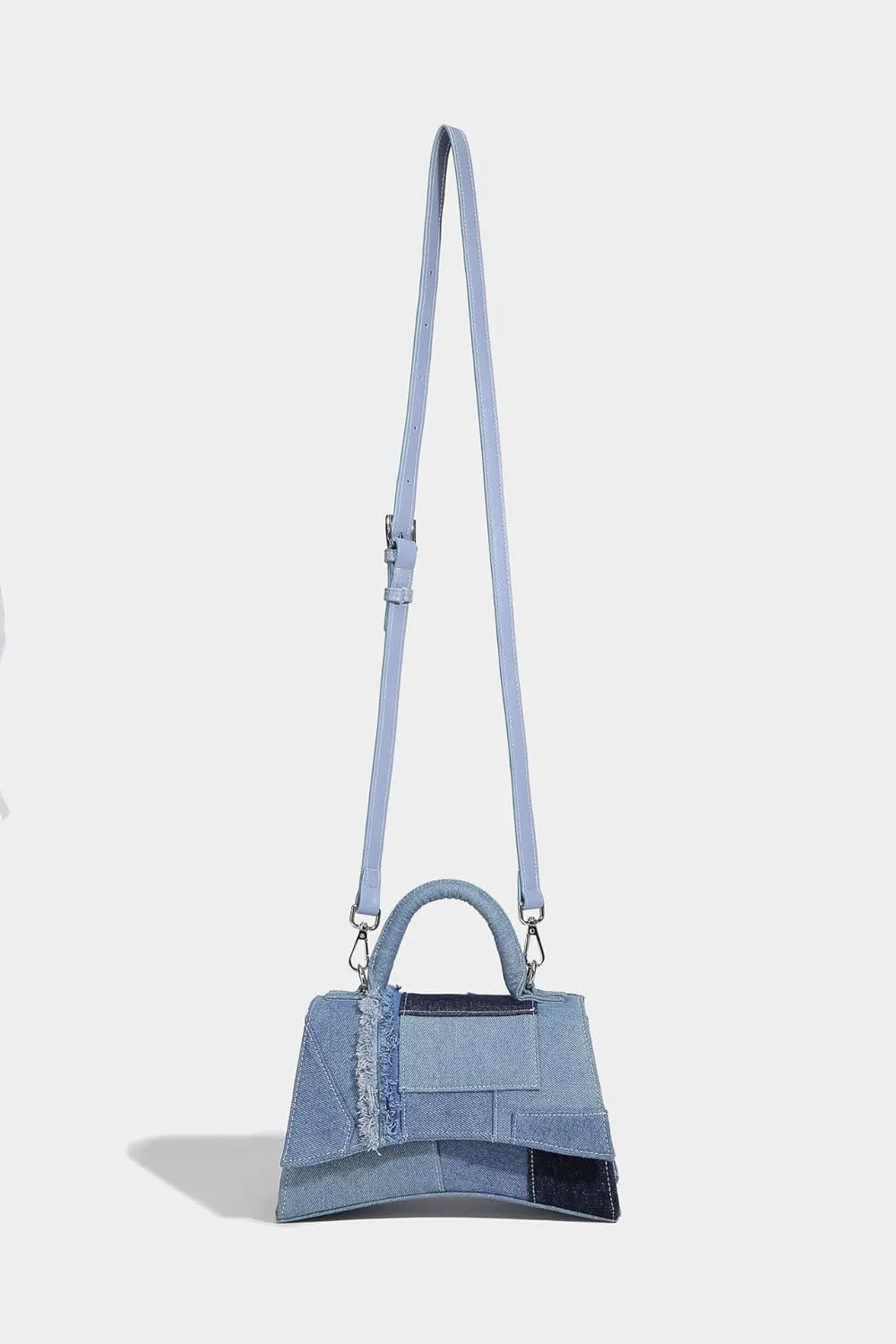 Designer Saddle Purse for Women Flap Patchwork Denim Shoulder Bag And Crossbody Bag New Top Handle Handbag