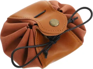 Dice Organizer Bag Small Drawstring Pouch Dice Tray Faux Leather Belt Pouch
