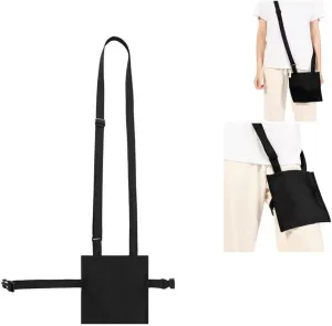 Discreet Catheter Bag Holder with Adjustable Shoulder Strap for Nephrostomy Bag and Leg Bags, Water-Repellent Fabric Belt for Catheter stabilization Device, Easy Drainage and Machine Washable (L)