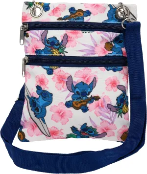 Disney Passport Bag Crossbody Travel Mickey Minnie Eeyore Stitch All Over Print