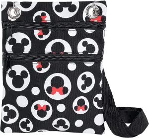 Disney Passport Bag Crossbody Travel Mickey Minnie Eeyore Stitch All Over Print