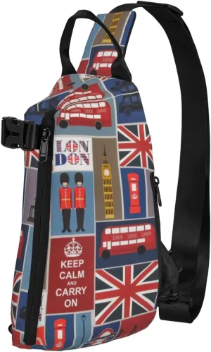 Dog Paw Pattern Print Lightweight Adjustable Crossbody Backpack Daypack For Men,Women Sling Bag