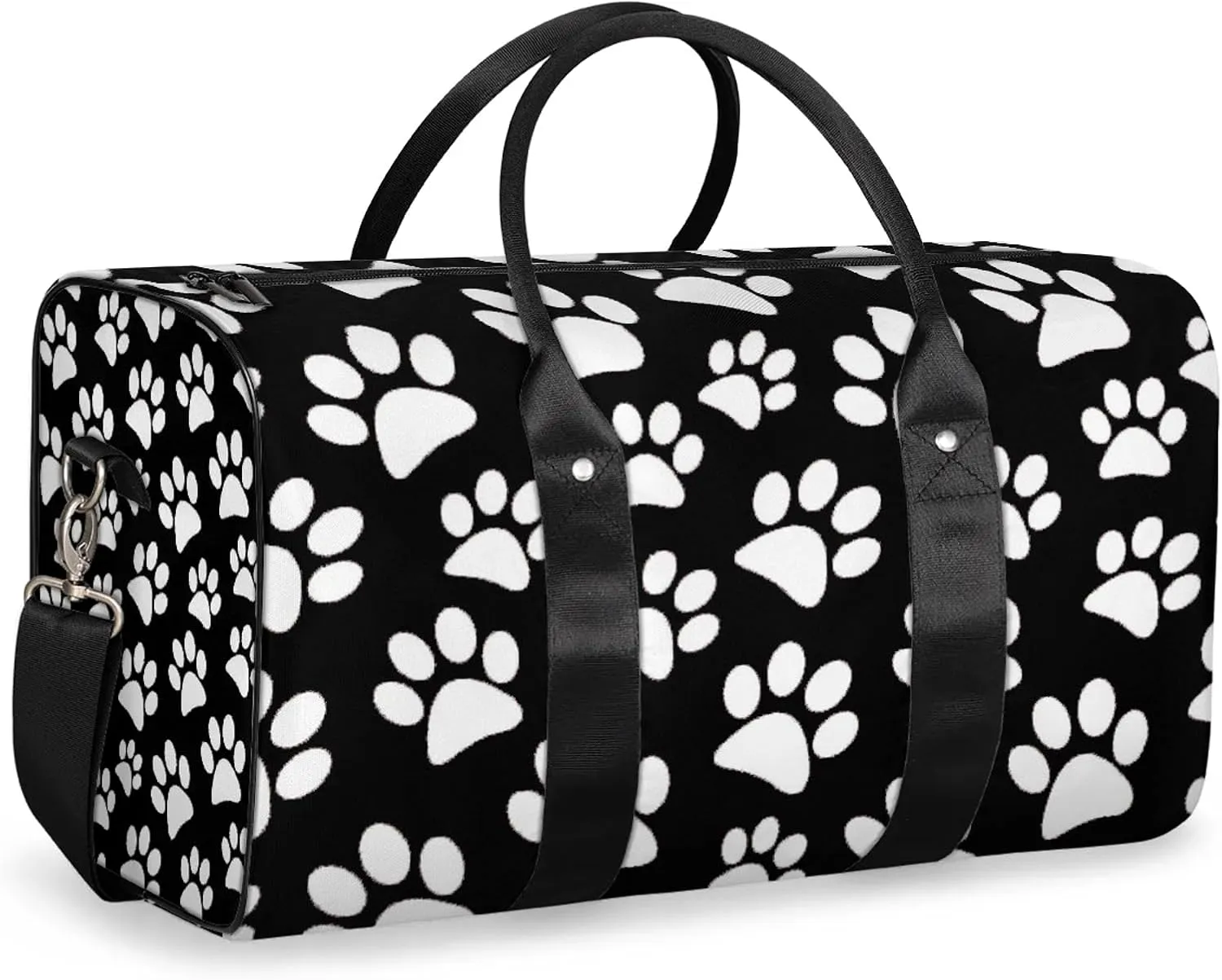 Dog Paws Travel Duffle Bag, Weekender Bags for Women Men, Carry on Overnight Bag Waterproof Gym Bags, Hospital Bag for Labor and Delivery