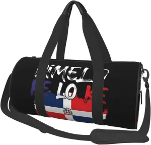 Dominican Republic Flag Round Travel Duffel Bag Large Capacity Gym Sports Bags for Hiking Vacation Trips