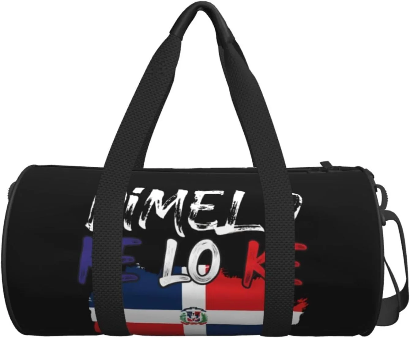 Dominican Republic Flag Round Travel Duffel Bag Large Capacity Gym Sports Bags for Hiking Vacation Trips