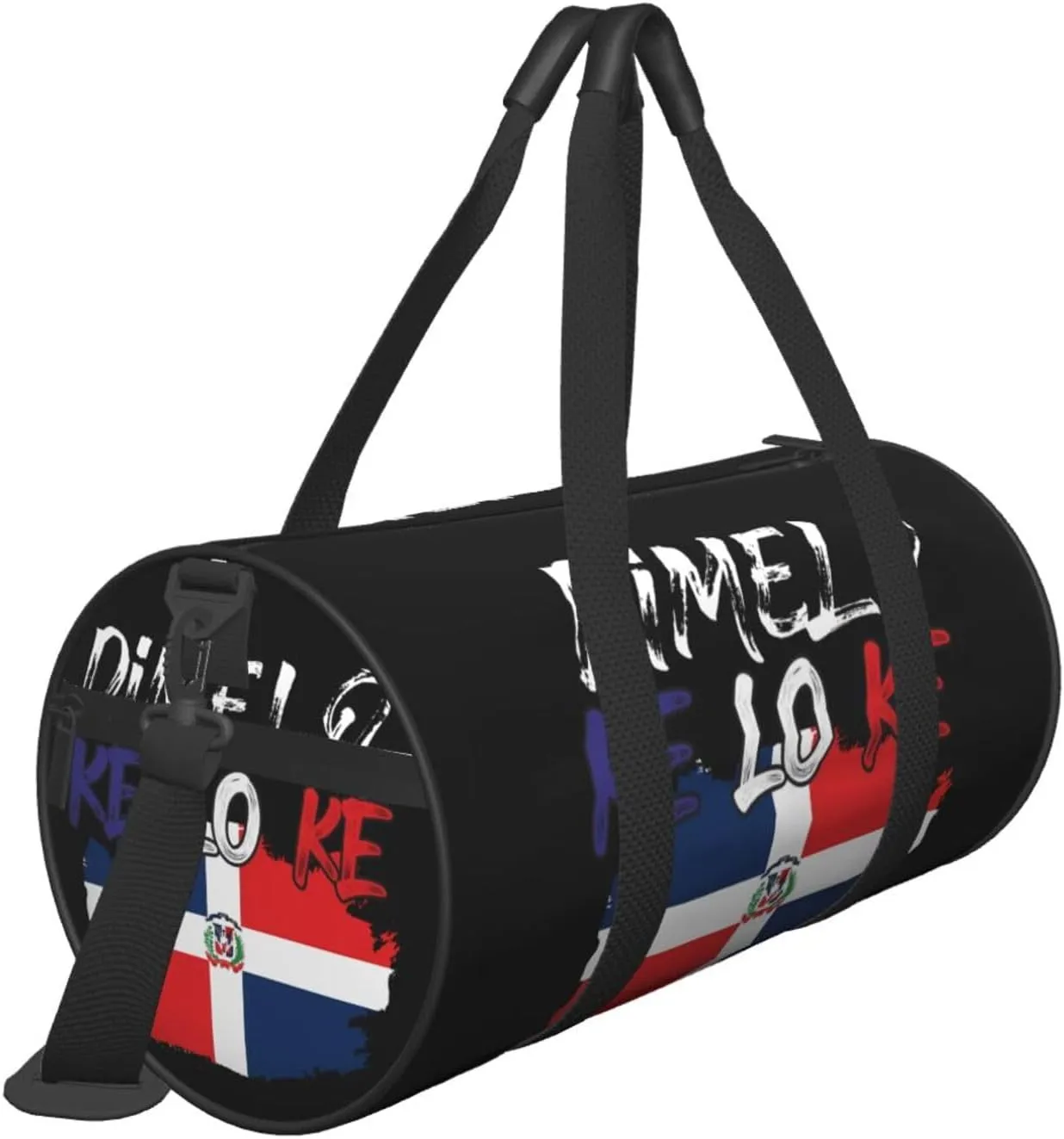 Dominican Republic Flag Round Travel Duffel Bag Large Capacity Gym Sports Bags for Hiking Vacation Trips