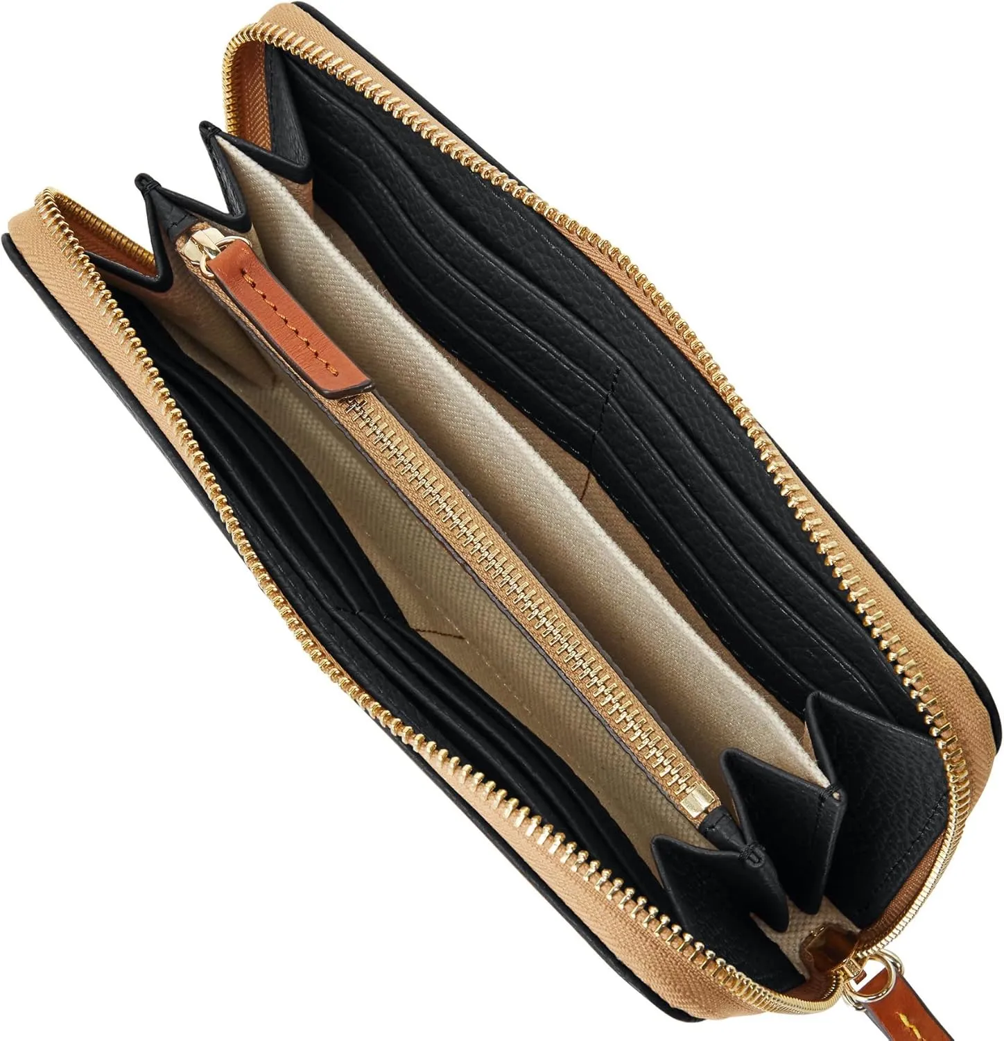 Dooney & Bourke Wallets for Women, Pebble Grain Leather Large Zip Around Wristlet with Removable Strap