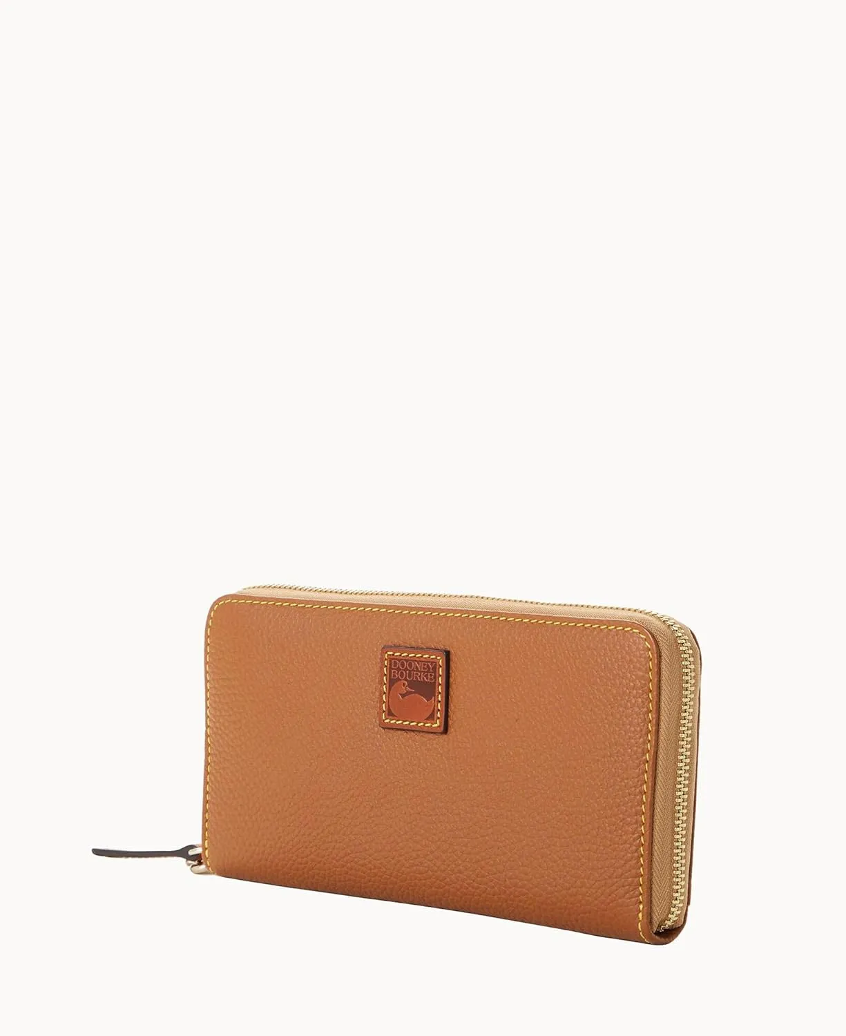 Dooney & Bourke Wallets for Women, Pebble Grain Leather Large Zip Around Wristlet with Removable Strap