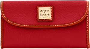 Dooney & Bourke Women's Continental Clutch in Pebble Grain Leather, Trifold Wallet with Multiple Card Holder