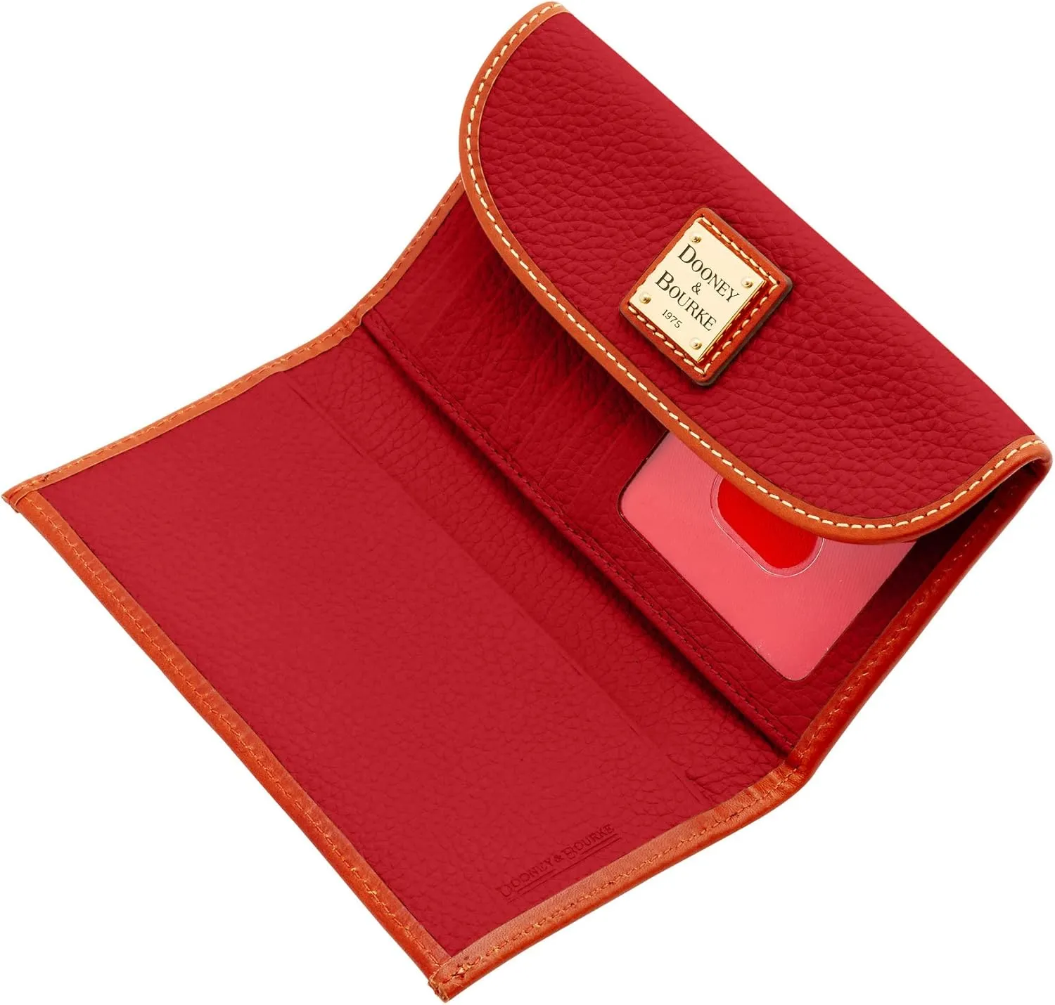 Dooney & Bourke Women's Continental Clutch in Pebble Grain Leather, Trifold Wallet with Multiple Card Holder
