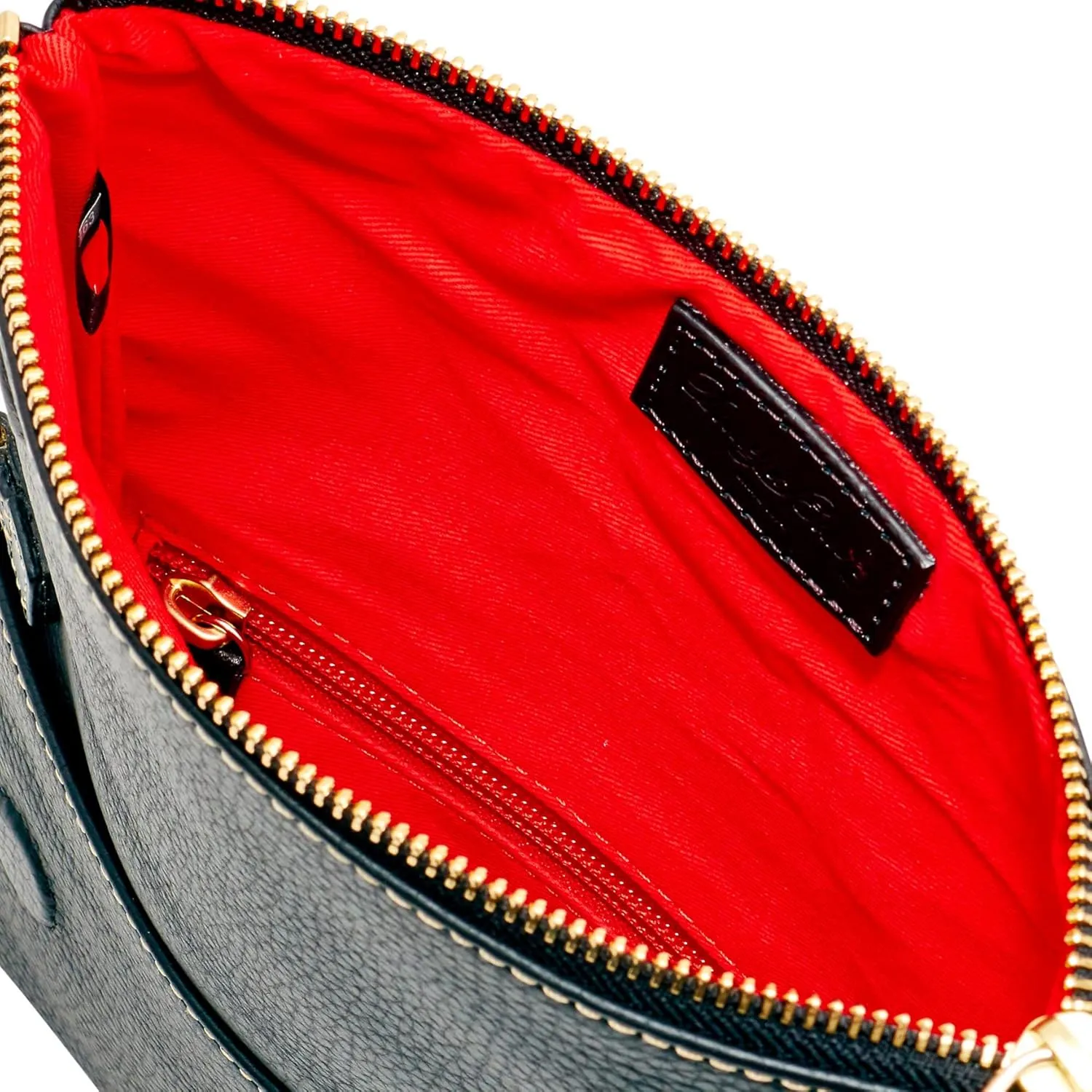 Dooney & Bourke Women's Foldover Zip Crossbody in Pebble Grain Leather, Small Sized Handbag with Adjustable Shoulder Strap