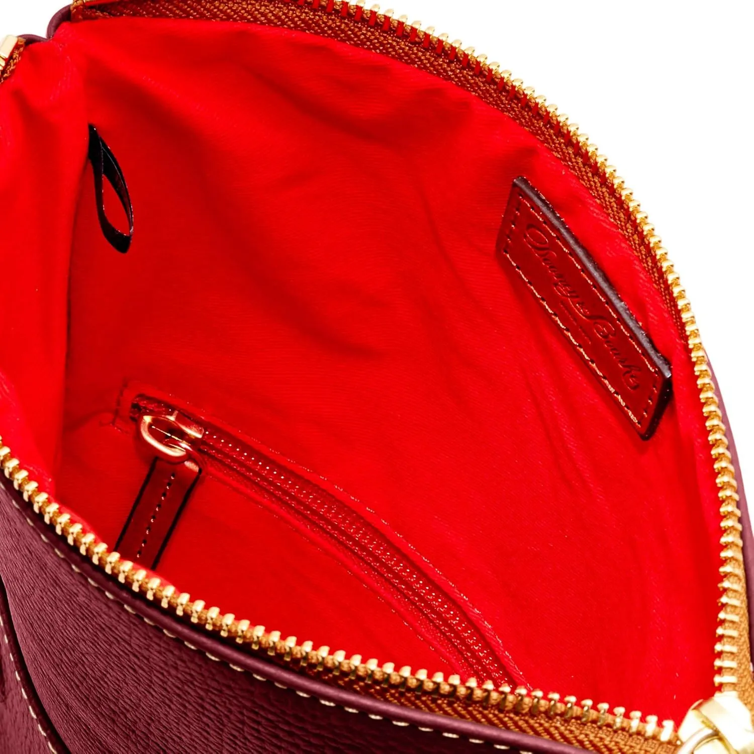 Dooney & Bourke Women's Foldover Zip Crossbody in Pebble Grain Leather, Small Sized Handbag with Adjustable Shoulder Strap