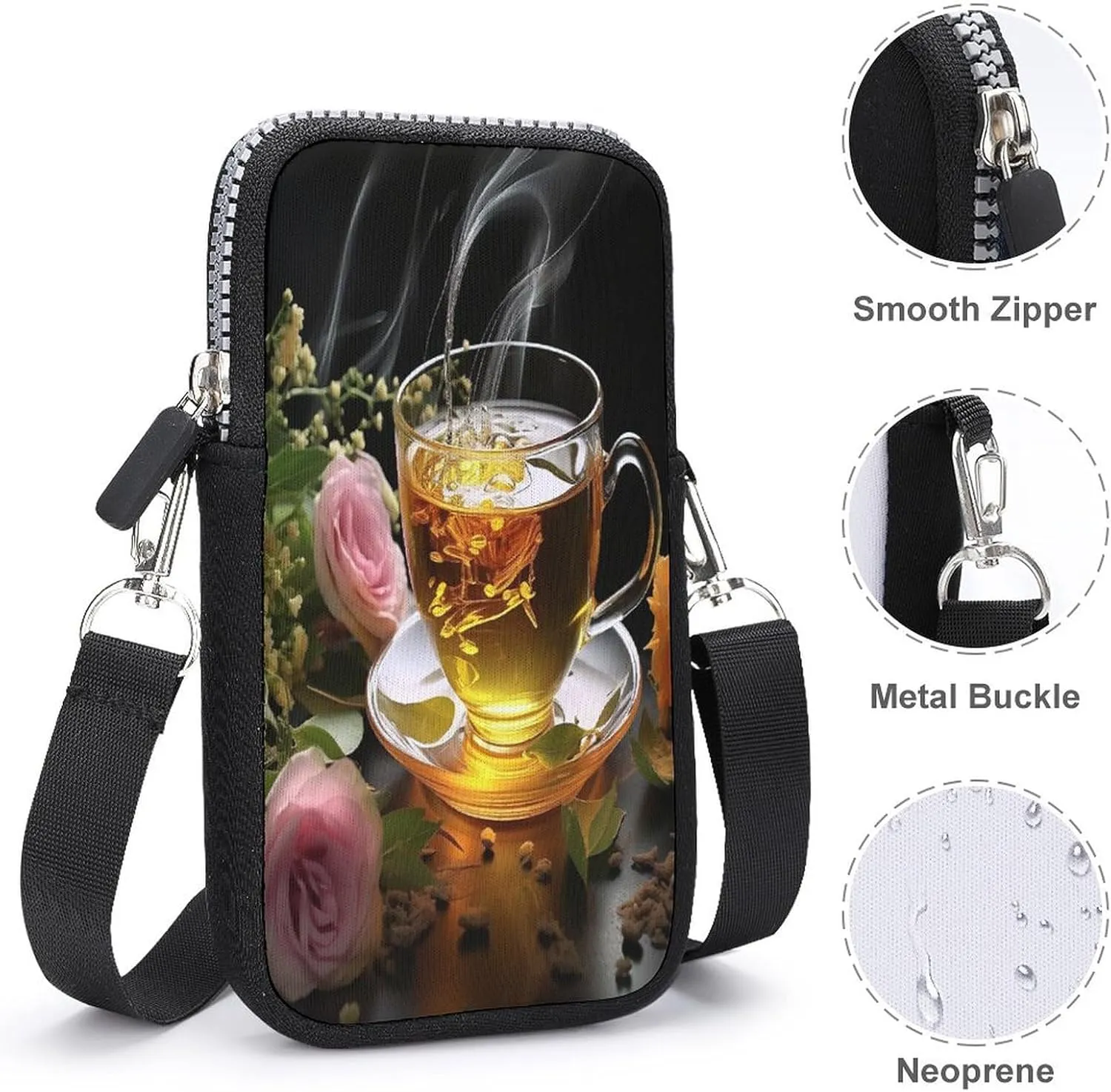 Dragonfly Green Small Crossbody Bag for Women,Lightweight Mini Shoulder Bag Wallet Cell Phone Purse For Running,Travel,Commuting