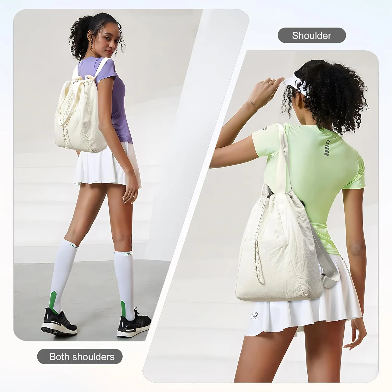 Drawstring Backpack Gym Bag for Women Small Workout Sports Bag for Men Cinch Gym Backpack Shoulder Tote Bag for Women