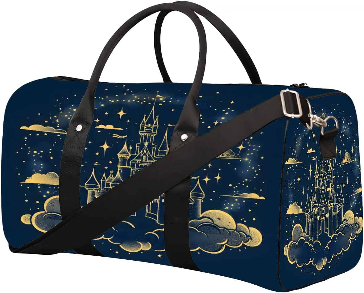 Dream Art Design Travel Duffel Bag for Women Men Small Sport Gym Bag Waterproof Weekender Overnight Lightweight Carry on Foldable Gym Bag for Training Swim Yoga Traveling Handbag