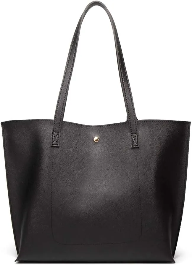 Dreubea Women's Soft Faux Leather Tote Shoulder Bag from, Big Capacity Tassel Handbag