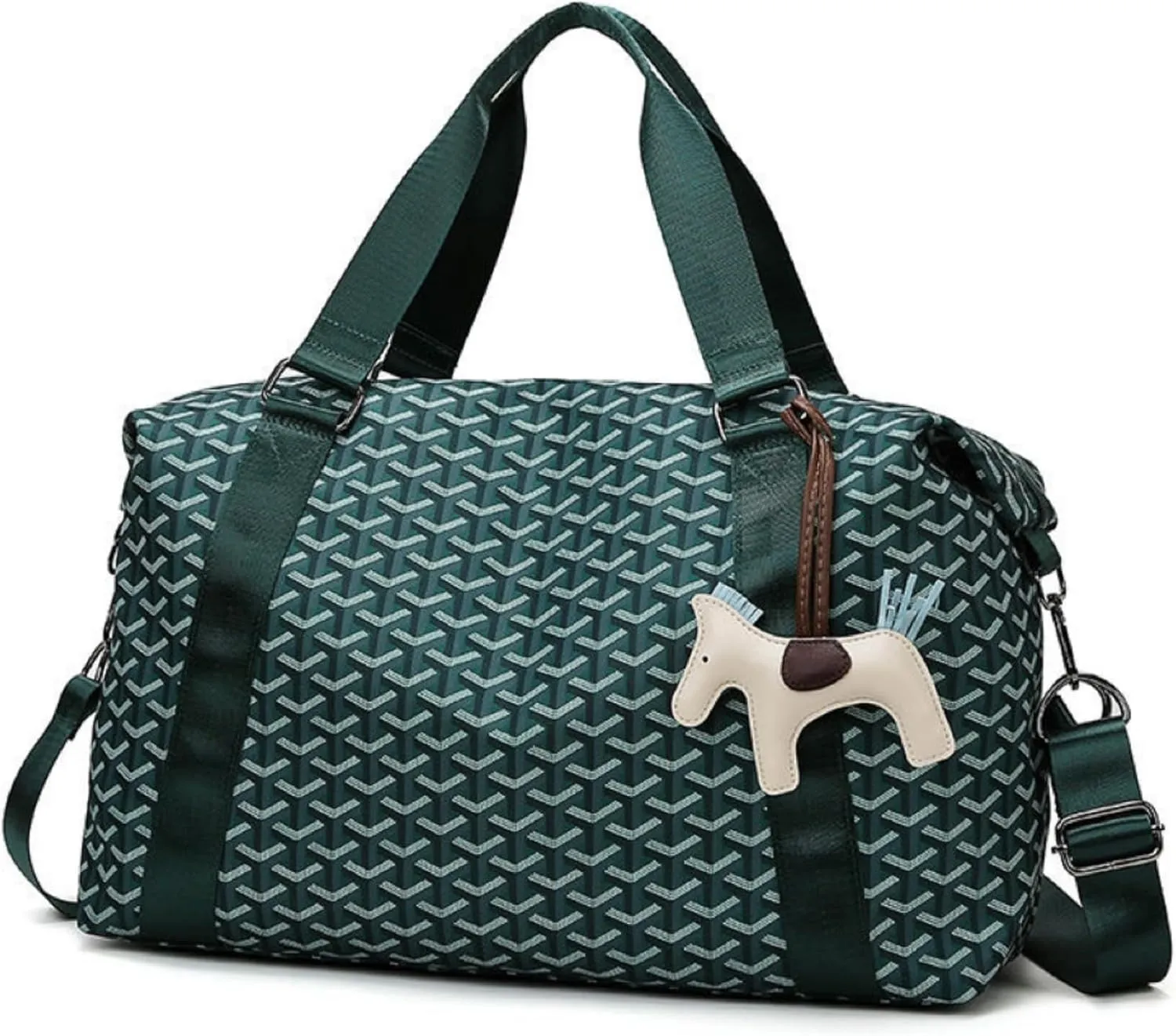 Duffle Bag Waterproof Tote Bags Everything Bag Carryon Gymbag Yoga Bag Hospital Holdalls with Wet Pocket for Travel Swimming Sports and Gym Activities (GREEN)