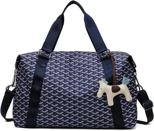 Duffle Bag Waterproof Tote Bags Everything Bag Lightweight Carryon Gymbag Yoga Bag Hospital Holdalls With Wet Pocket For Yoga,Travel,Swimming,Sports (Blue)