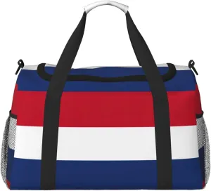 Dutch flag print Carry on Luggage for Women Men Shoulder Weekender Crossbody Bag for Yoga Travel Must Haves