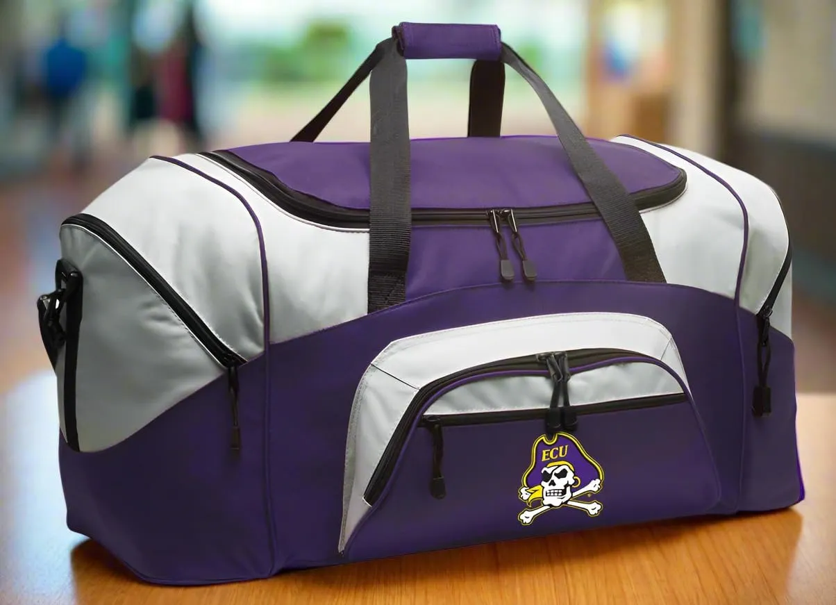 East Carolina University Duffle Bag Suitcase ECU Gym Gear Bags (Purple)
