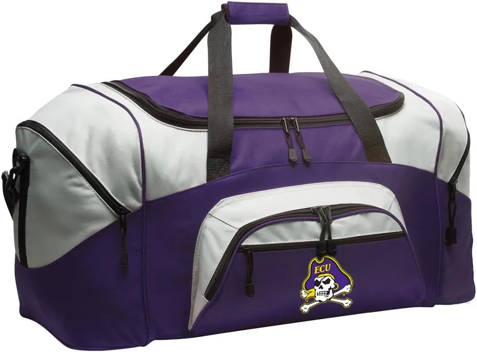 East Carolina University Duffle Bag Suitcase ECU Gym Gear Bags (Purple)